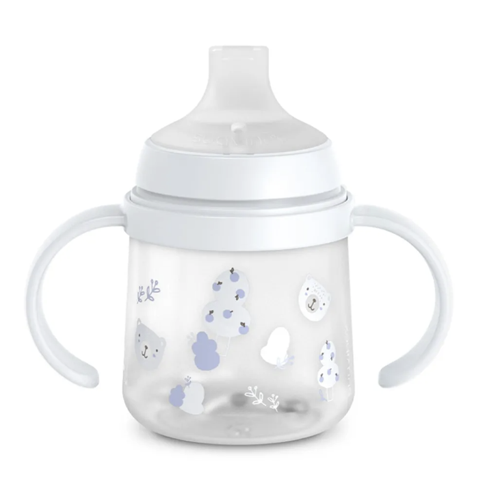 Suavinex – Feeding bottle with handles and soft spout (6m+)