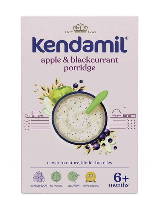 Kendamil – Apple and Blackcurrant Porridge (6m+)