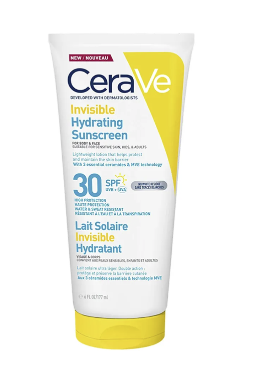 CeraVe – Invisible Hydrating Sunscreen (SPF 30)