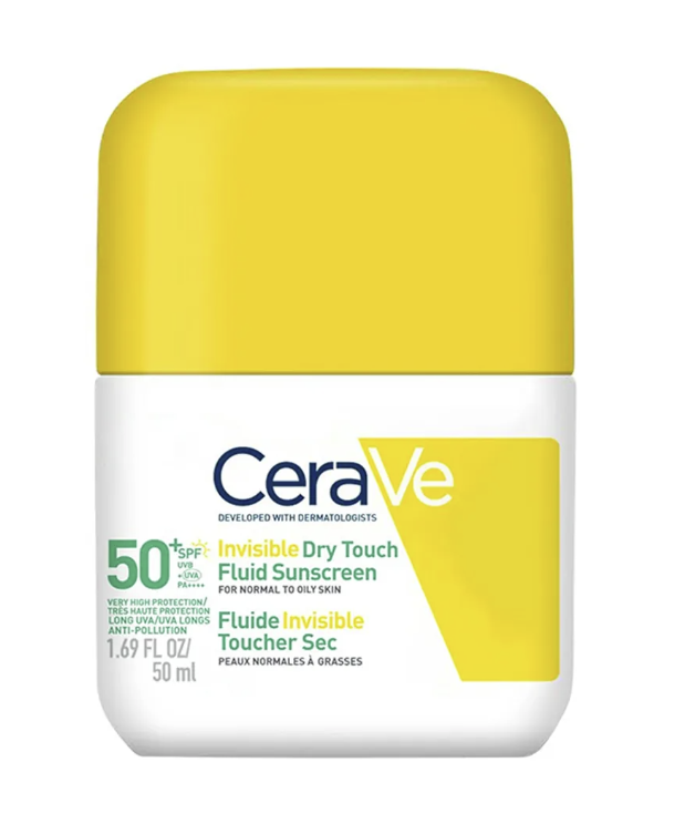 CeraVe – Invisible Dry Touch Fluid Sunscreen (SPF 50+)